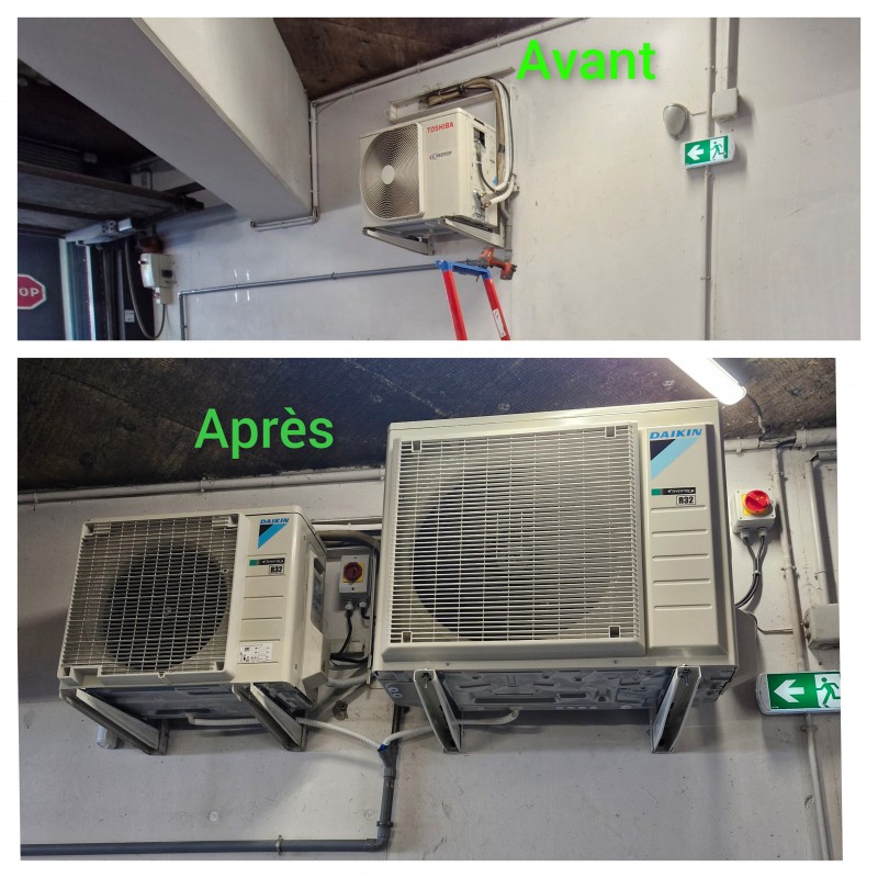 Installation de 2 climatisations Daikin (Hertz gare Strasbourg) 
